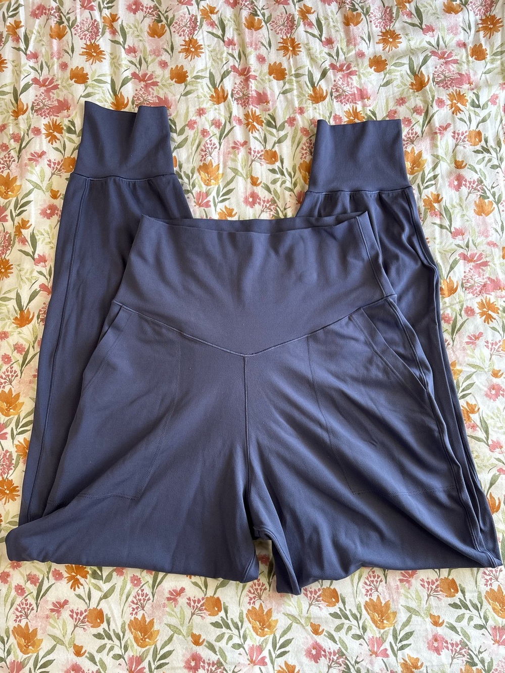 Aerie Offline Navy Blue Leggings Size Small Joggers Pockets Running Gym